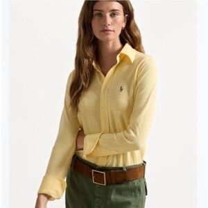 Ralph Lauren Pale Yellow Button-Down Polo Shirt
